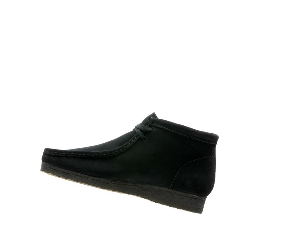 Homme Wallabee Clarks Originale Daim Noir - france GCS-64387035