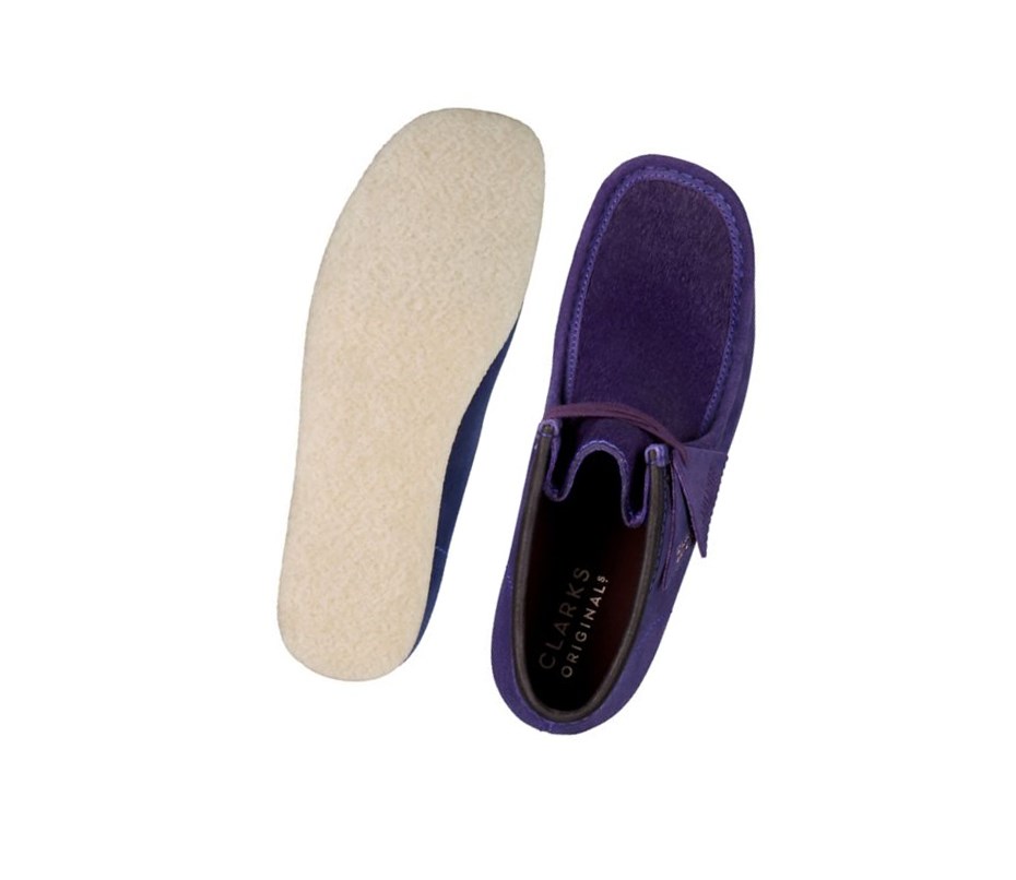 Homme Wallabee Clarks Originale Cuir Violette - france UTC-62048820