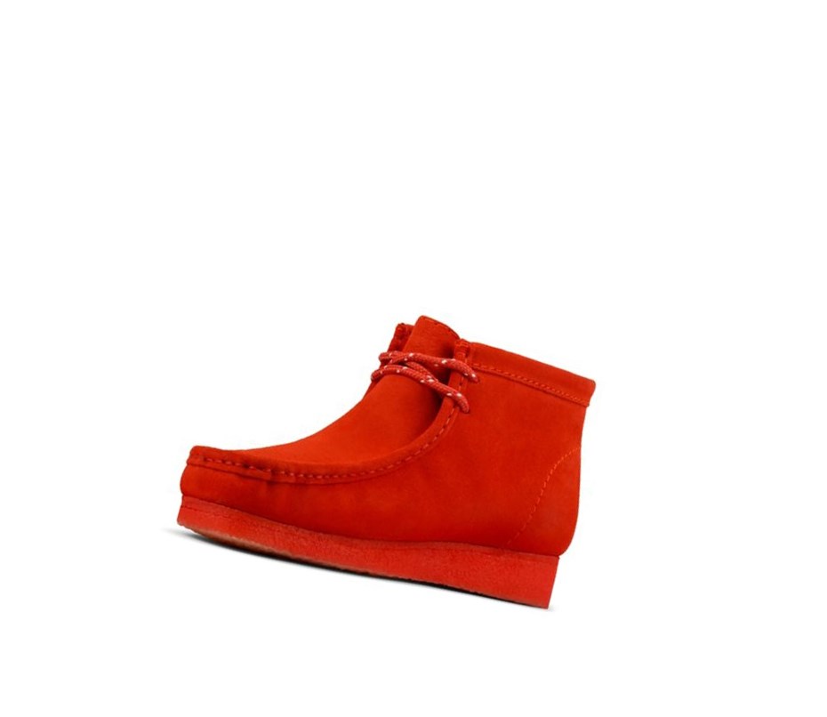 Homme Wallabee Clarks Originale Daim Rouge - france WAB-23732309