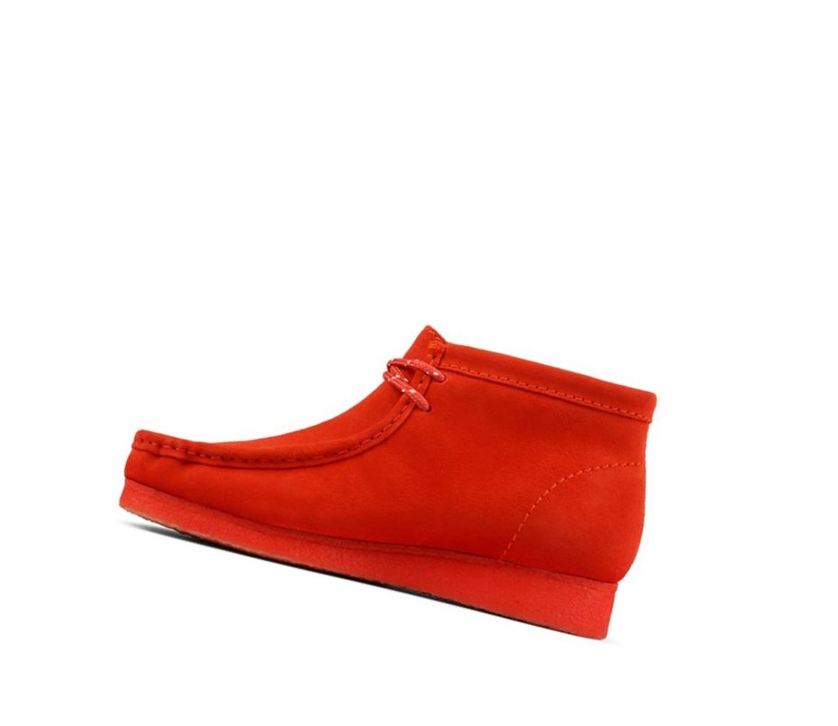 Homme Wallabee Clarks Originale Daim Rouge - france WAB-23732309