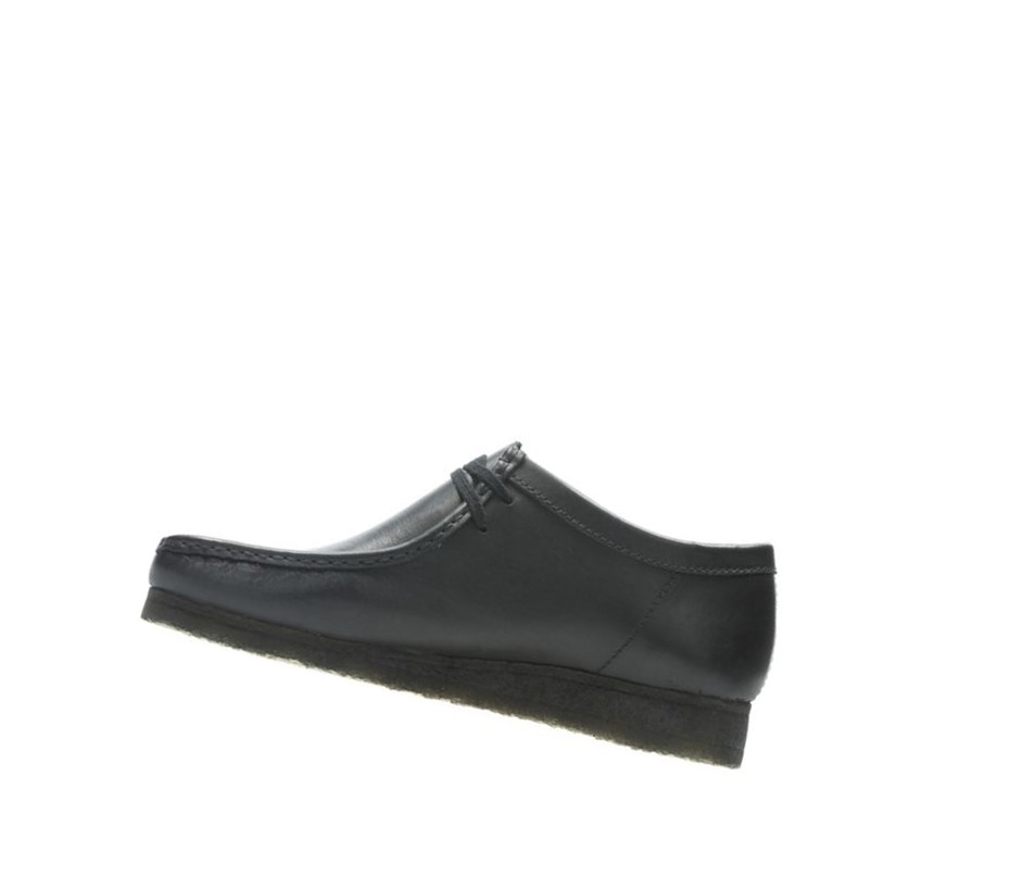 Homme Wallabee Clarks Originale Cuir Noir - france VIQ-00699096