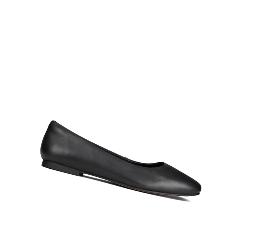 Femme Ballerine Clarks Pure 2 Cuir Noir - france SPC-42906346