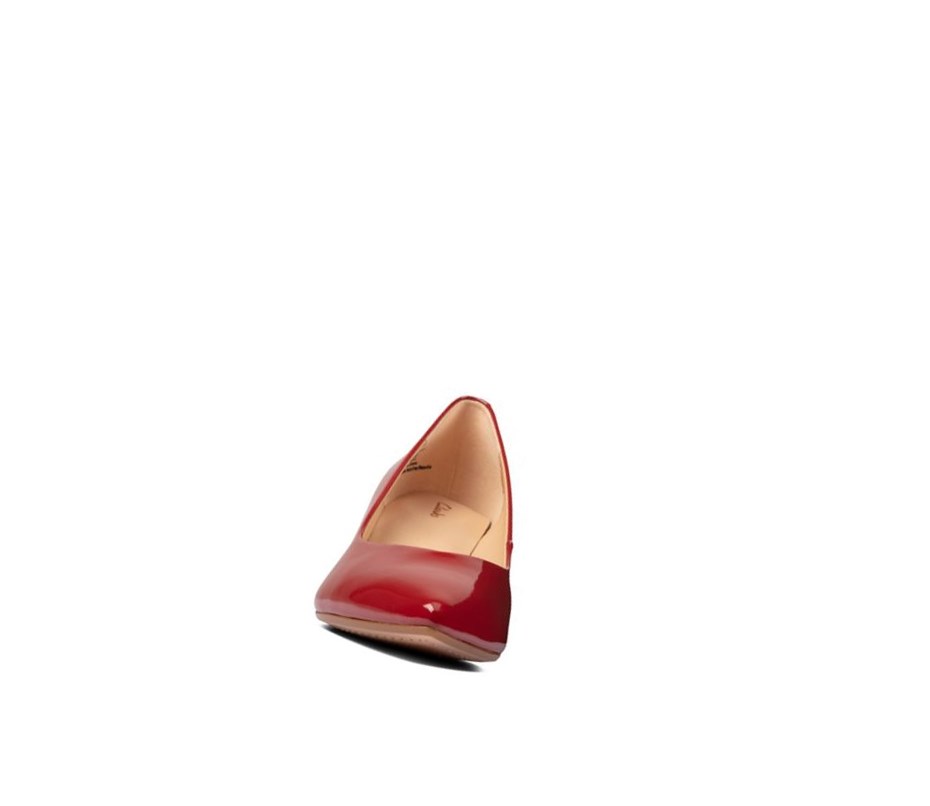 Femme Chaussures Casual Clarks Laina 55 Court Daim Rouge - france XNR-00877425