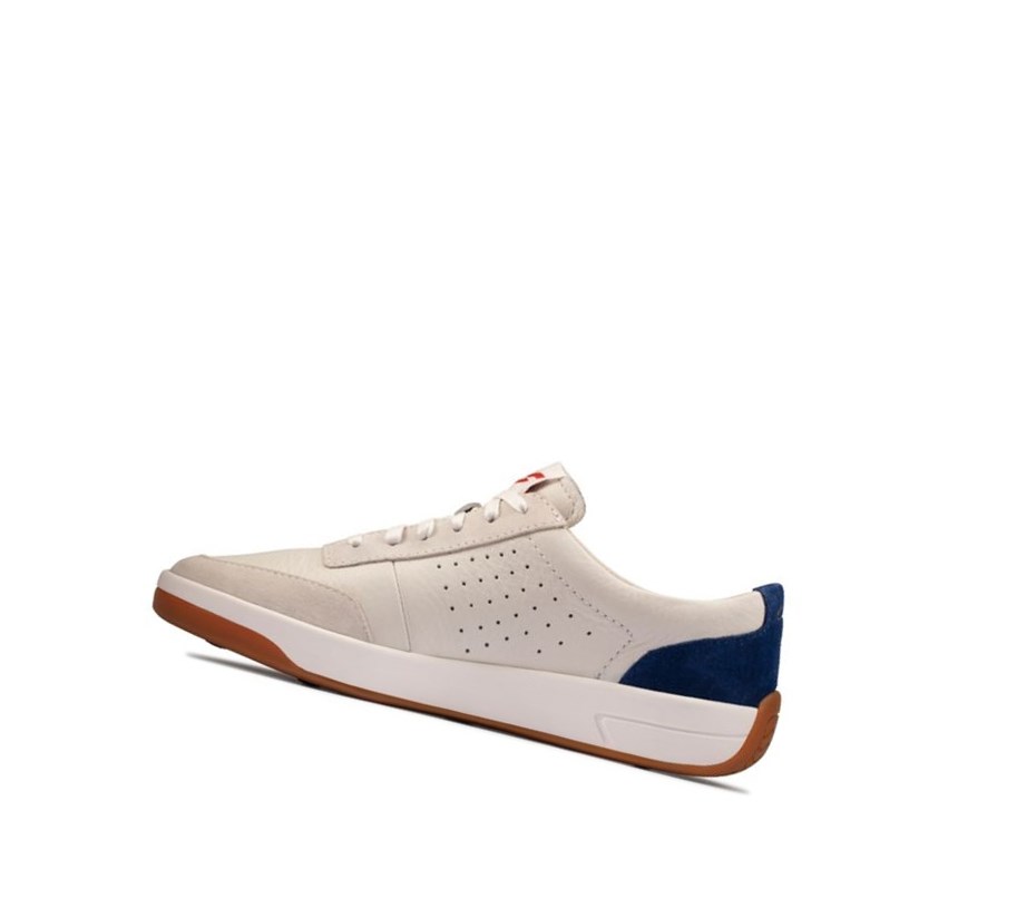 Femme Baskets Décontractées Clarks Hero Air Dentelle Blanche Bleu - france UFE-23864539