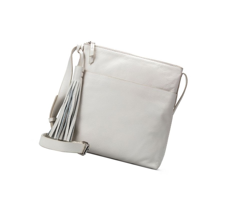 Femme Sacs Crossbody Clarks Topsham Shine Cuir Blanche - france BWH-67101691