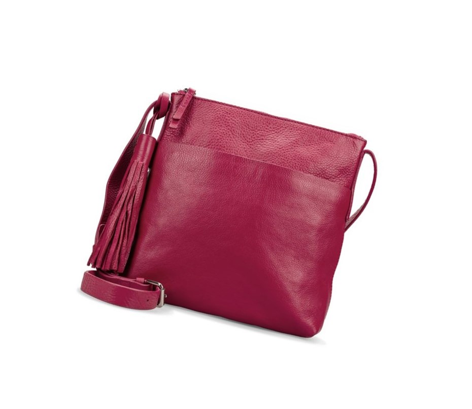 Femme Sacs Crossbody Clarks Topsham Shine Cuir Fushia - france STV-98194651