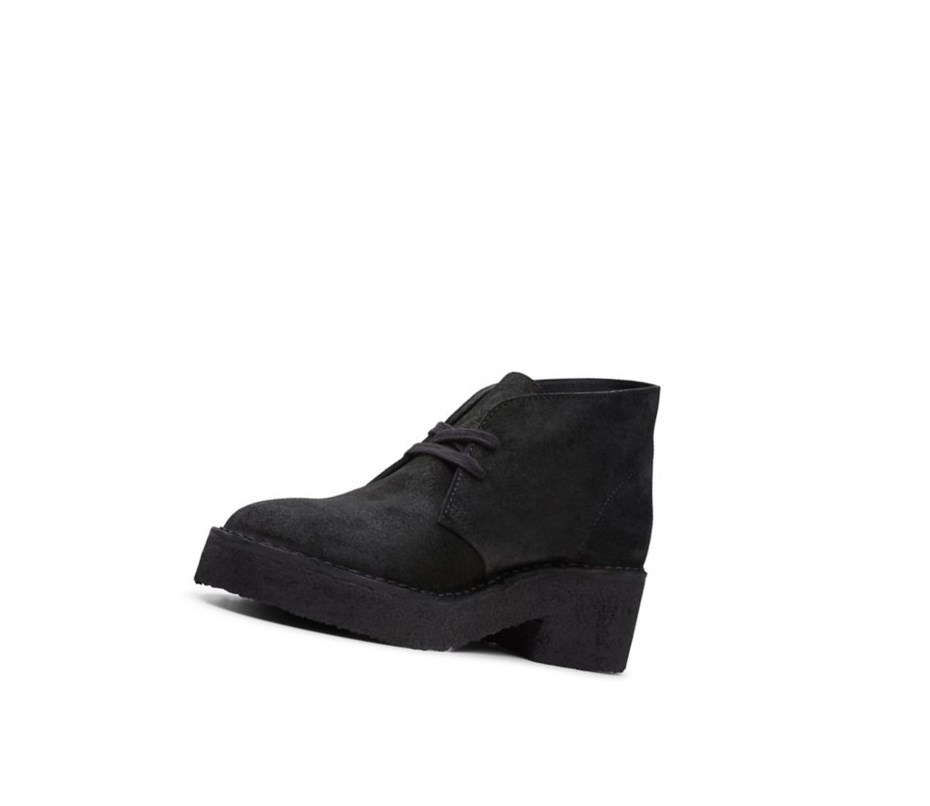 Femme Bottes Du Désert Clarks Arisa Daim Noir - france HBM-45651427