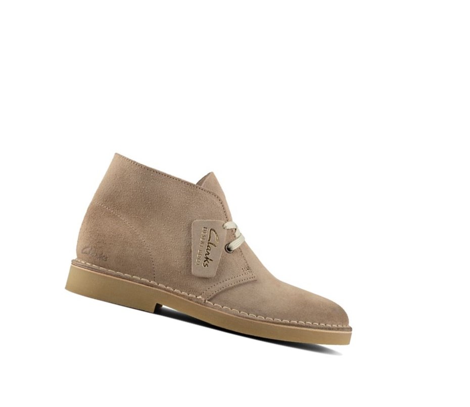 Femme Bottes Du Désert Clarks Legere Daim Beige - france YKX-57841903