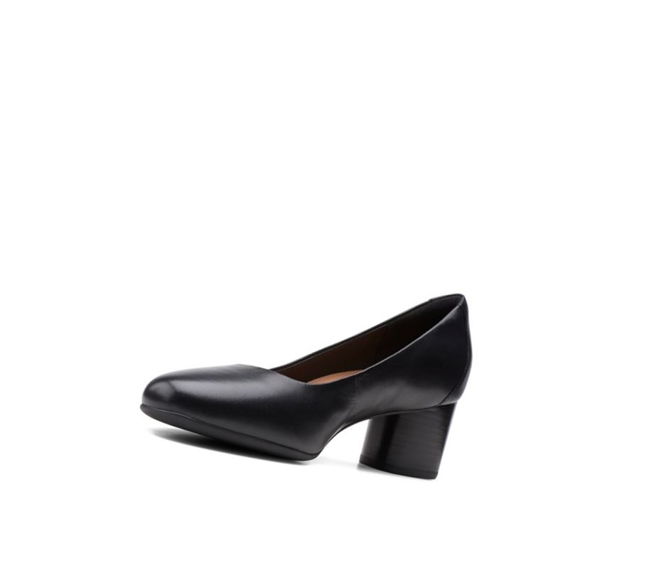 Femme Chaussures Habillées Clarks Un Cosmo Robe Cuir Larges Fit Noir - france JEX-67686993