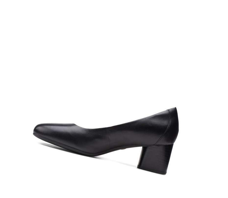 Femme Chaussures Habillées Clarks Un Cosmo Robe Cuir Noir - france FTQ-67300592