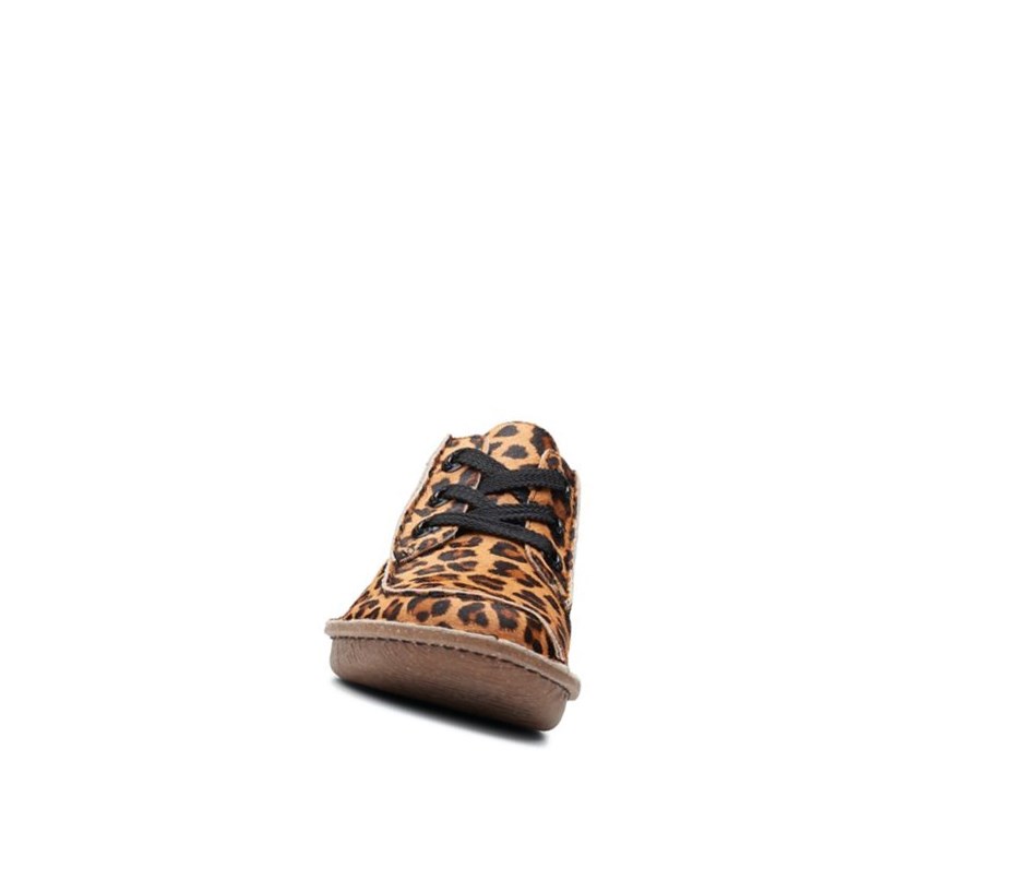 Femme Chaussures Plates Clarks Funny Dream Print Cuir Leopard - france ARN-41136698