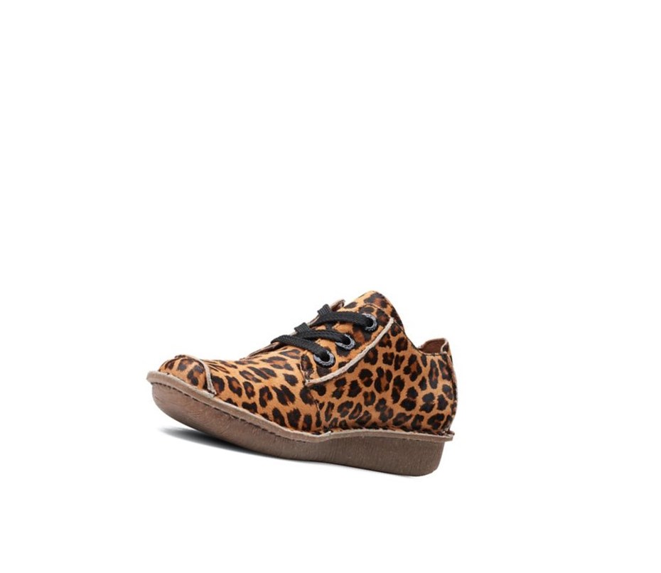 Femme Chaussures Plates Clarks Funny Dream Print Cuir Leopard - france ARN-41136698