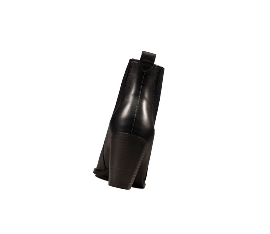 Femme Bottes à Talons Clarks West Lo Cuir Noir - france UZA-70870415