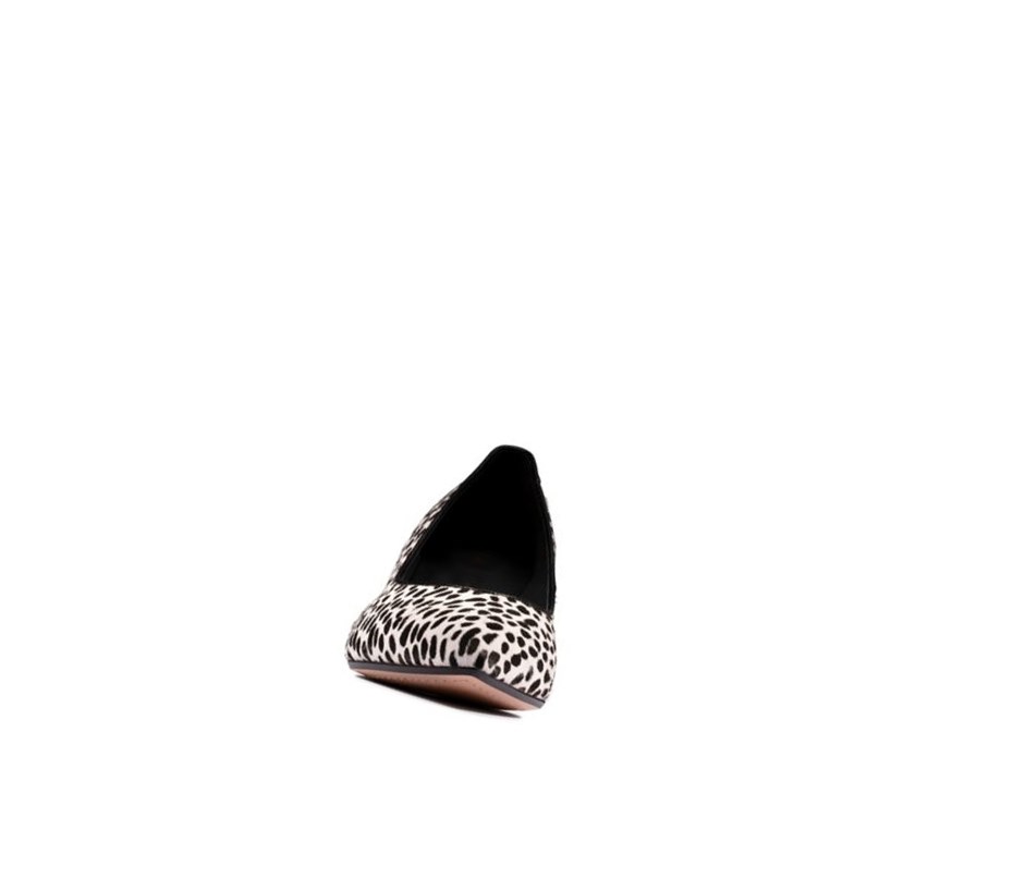 Femme Talons Clarks Laina 55 Court Print Cuir Leopard - france KSU-54476506