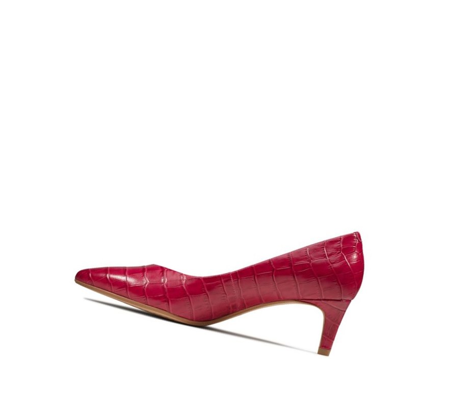 Femme Talons Clarks Laina 55 Cuir Fushia - france KIB-18060145