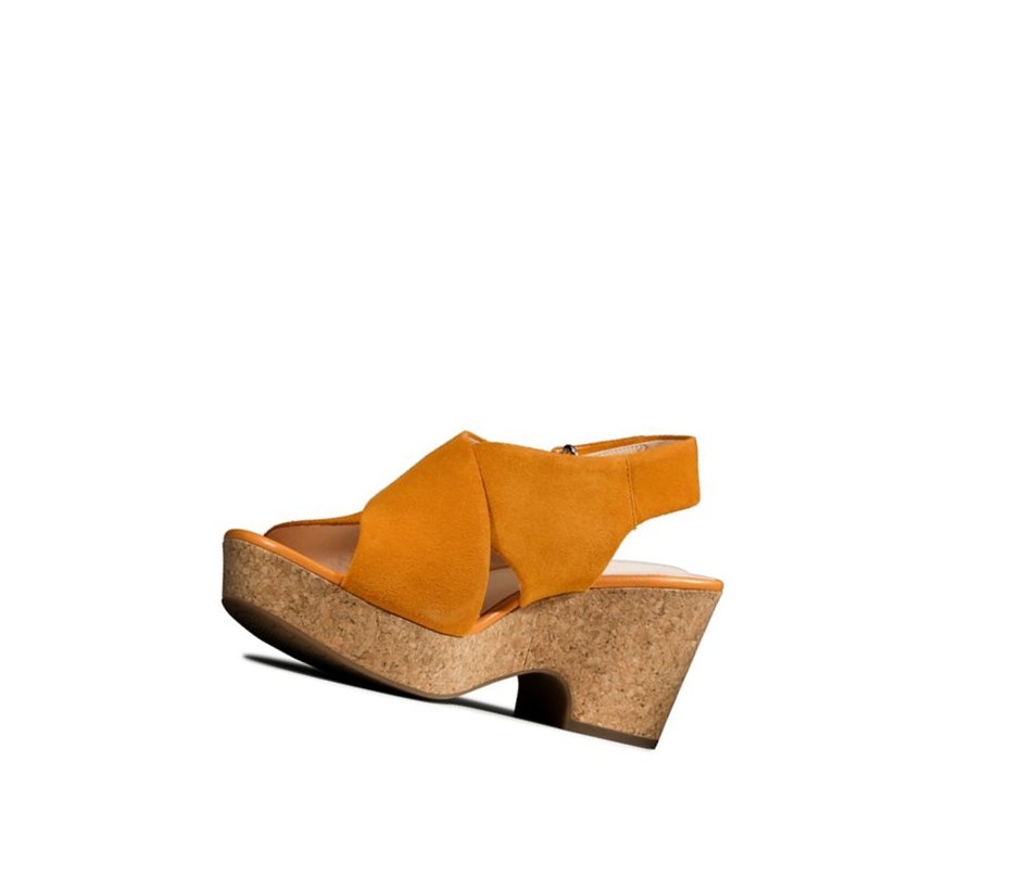 Femme Talons Clarks Maritsa Lara Daim Orange - france SNN-25900447