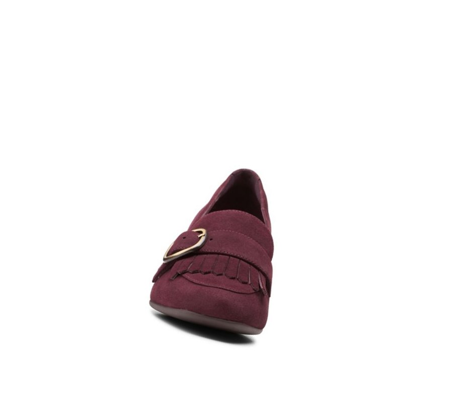 Femme Talons Clarks Un Cosmo Go Daim Bordeaux - france NRP-20088720