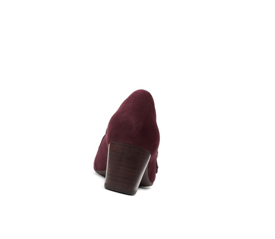 Femme Talons Clarks Un Cosmo Go Daim Bordeaux - france NRP-20088720