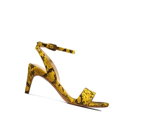 Femme Sandales à Talons Clarks Amali Jewel Jaune Serpent - france AIP-45964761