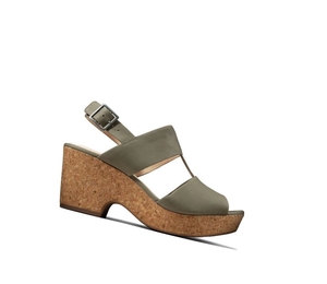 Femme Sandales à Talons Clarks Maritsa Glad Daim Vert Olive - france OHS-89732745