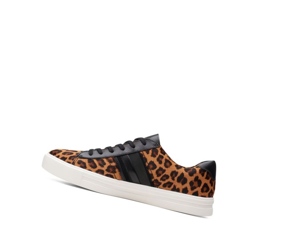 Femme Chaussures Habillées Clarks Un Maui Band Print Pony Cuir Leopard - france MAB-67615768