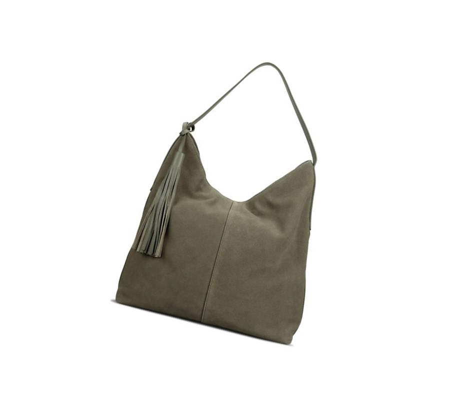 Femme Leather Bags Clarks Tornolo Eva Vert Olive - france AKT-00560069