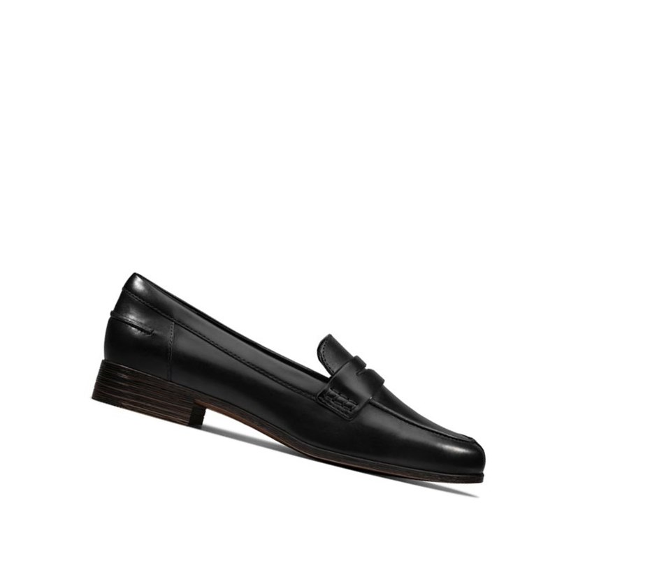 Femme Chaussures Cuir Clarks Hamble Cuir Noir - france SPE-08673762