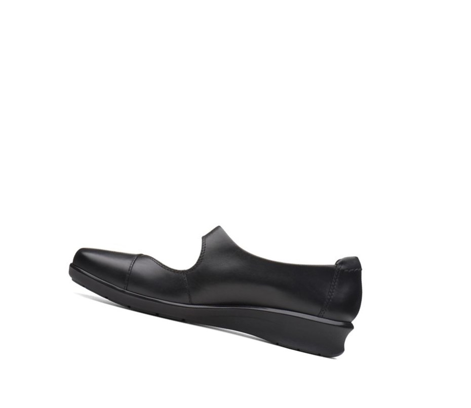 Femme Chaussures Cuir Clarks Hope Henley Cuir Noir - france IYY-80909007