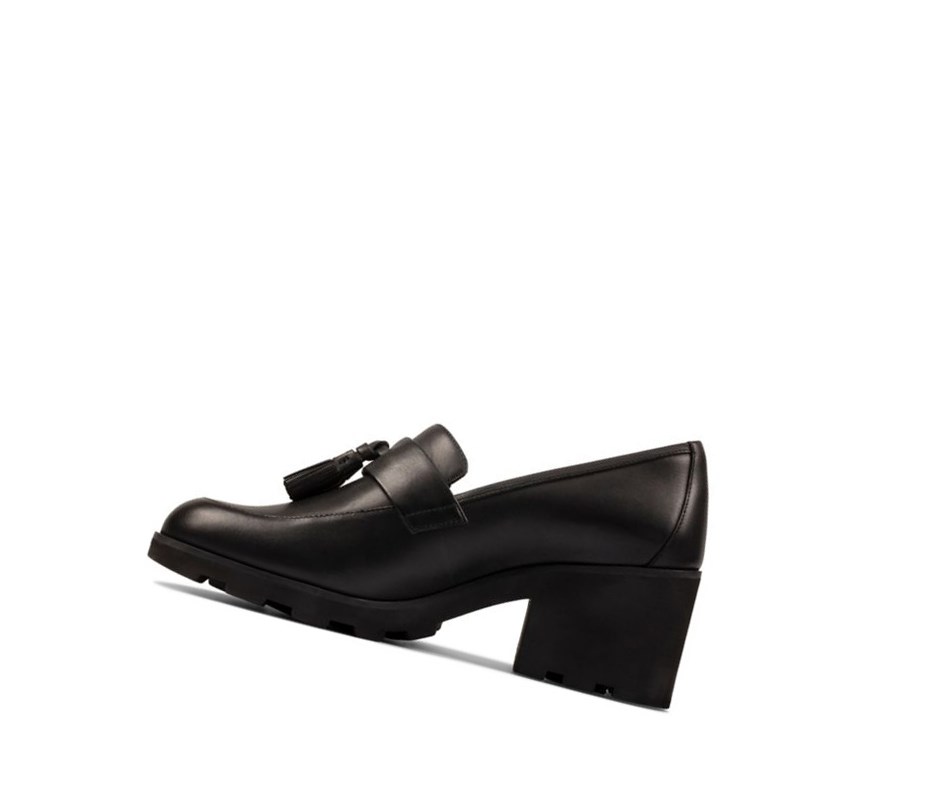 Femme Chaussures Cuir Clarks Rene Cuir Noir - france LJZ-37873449