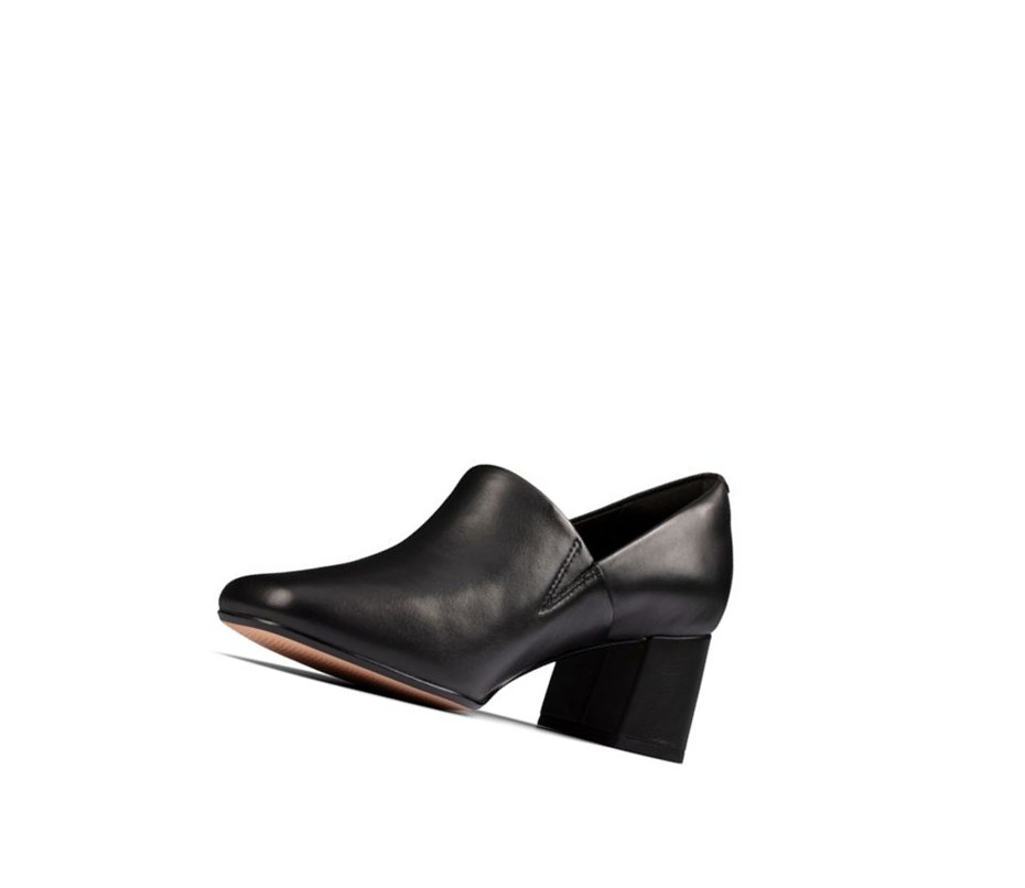 Femme Chaussures Cuir Clarks Sheer Lily 2 Cuir Noir - france PWN-55467482