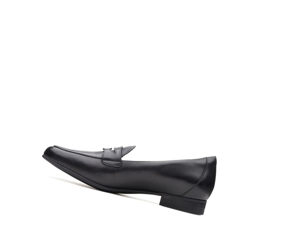 Femme Loafers Clarks Un Blush Go Cuir Noir - france XFF-91181742