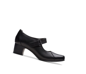 Femme Chaussures Mary Jane Clarks Un Damson Vibe Cuir Noir - france UHU-17020870