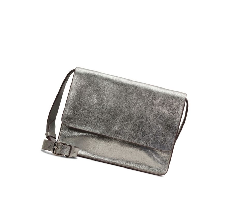 Femme Sac Mini Clarks Treen River Cuir Argent - france WLC-02649886