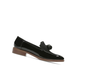 Femme Chaussures Slip On Clarks Taylor Spring Vernis Daim Larges Fit Noir - france SOI-74344978