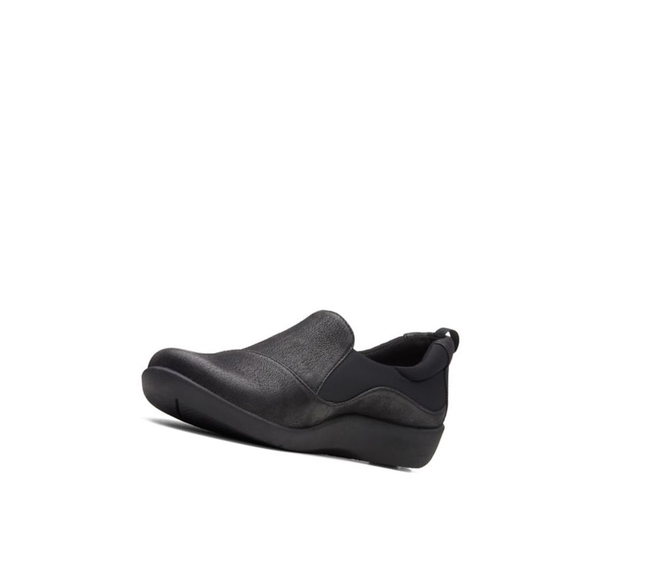 Femme Chaussures Slip On Clarks Sillian Paz Larges Fit Noir - france UNE-83240410