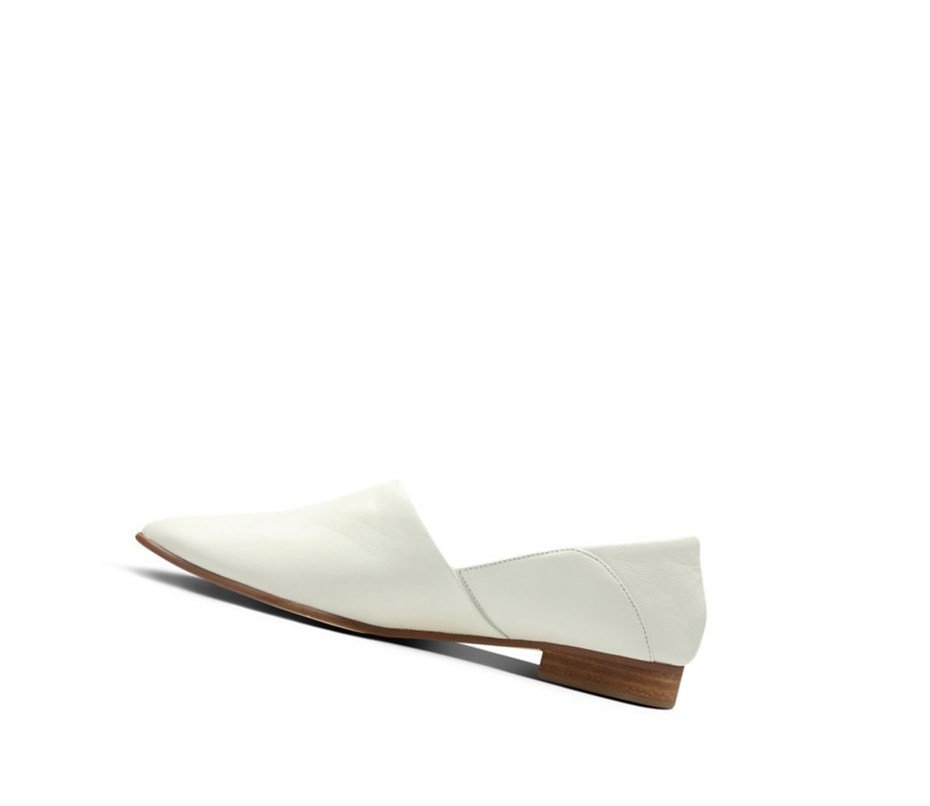 Femme Chaussures Slip On Clarks Pure Tone Cuir Blanche - france BZO-79910108