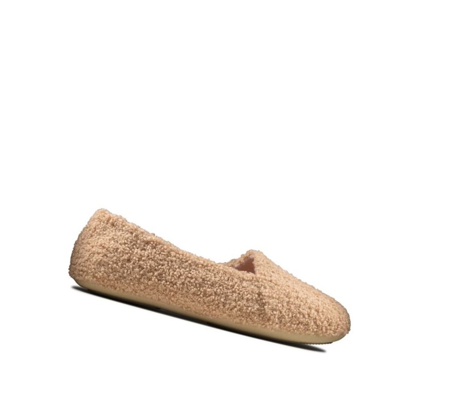 Femme Chaussons Clarks Cozily Snug Beige - france KGZ-15610381