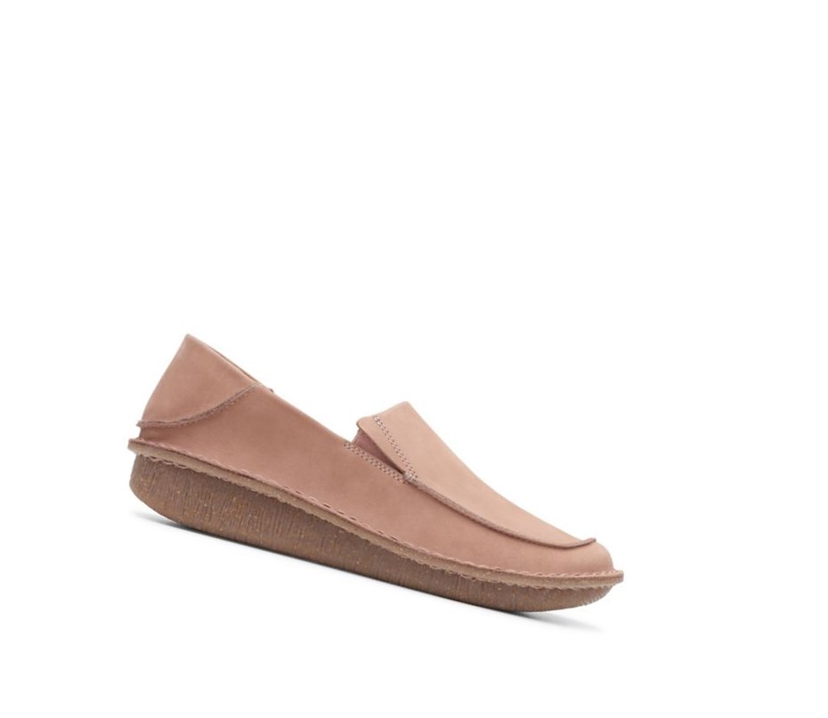 Femme Chaussures de Marche Clarks Funny Go Nubuck Rose - france OOK-58150521