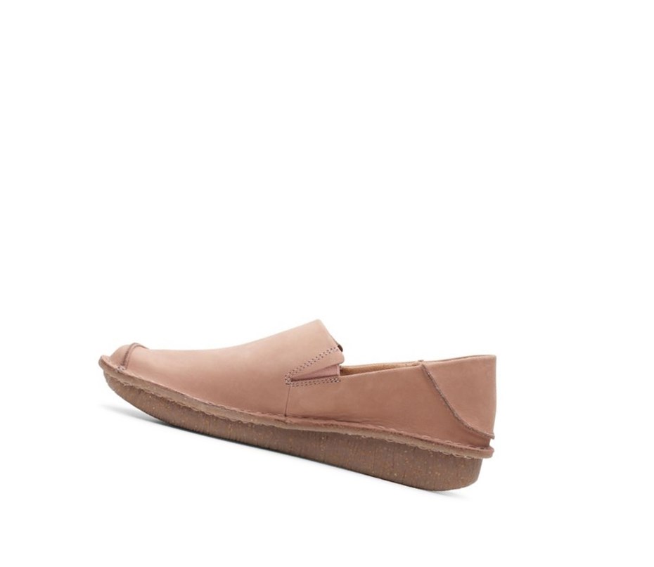 Femme Chaussures de Marche Clarks Funny Go Nubuck Rose - france OOK-58150521