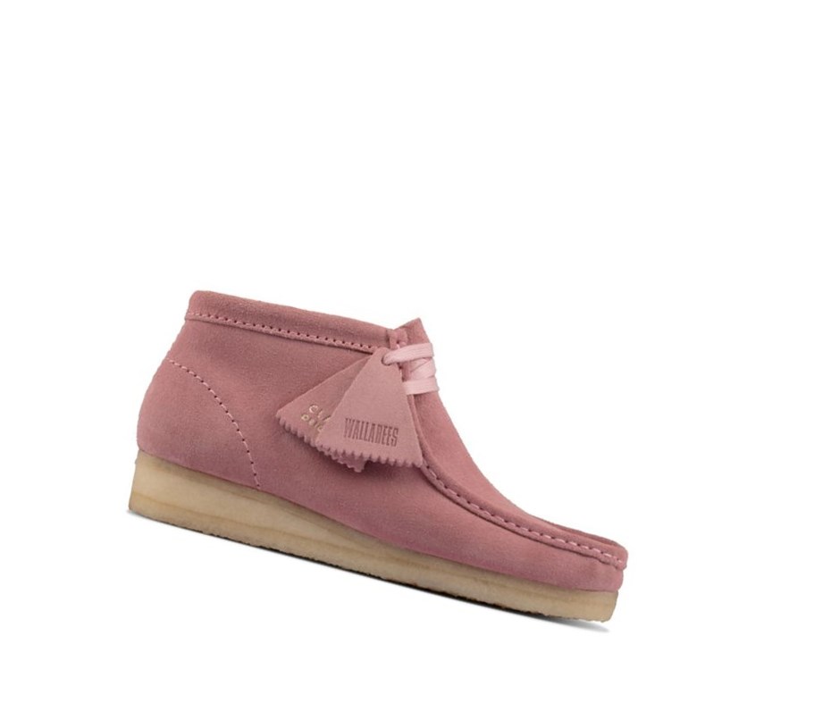 Femme Wallabee Clarks Originale Daim Rose - france YFQ-97235065