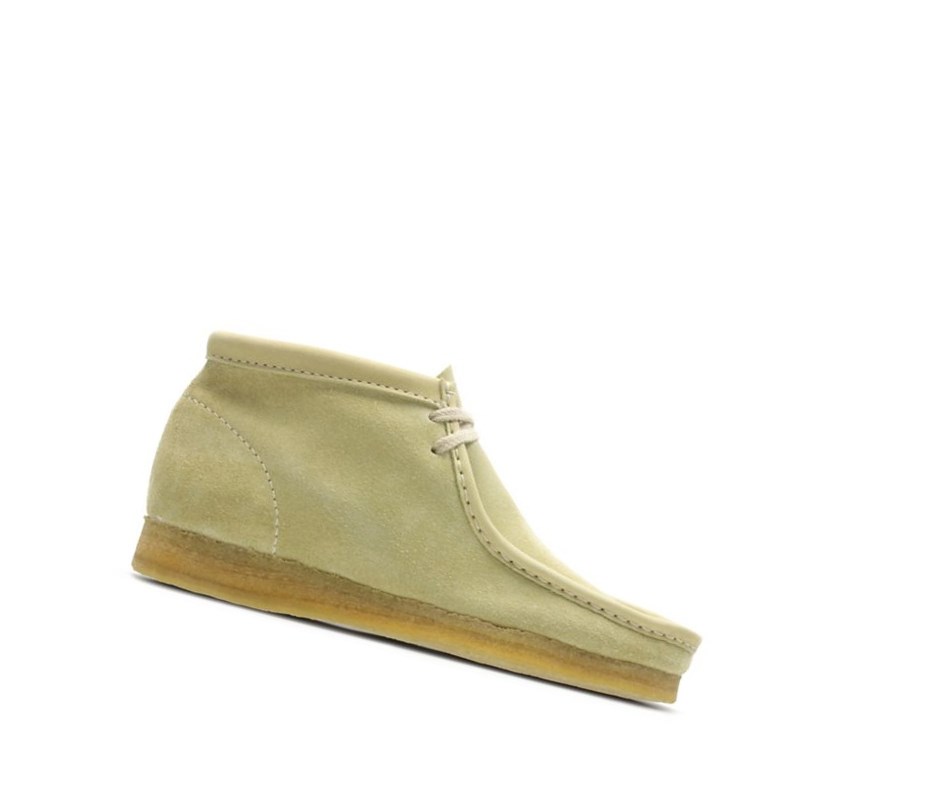 Femme Wallabee Clarks Originale Daim Vert Clair - france IUR-91523386