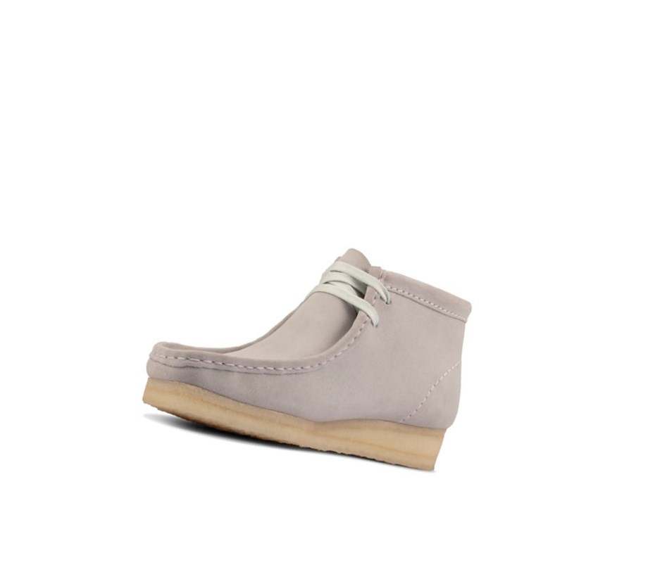 Femme Wallabee Clarks Originale Daim Bleu Grise - france QUQ-43177501