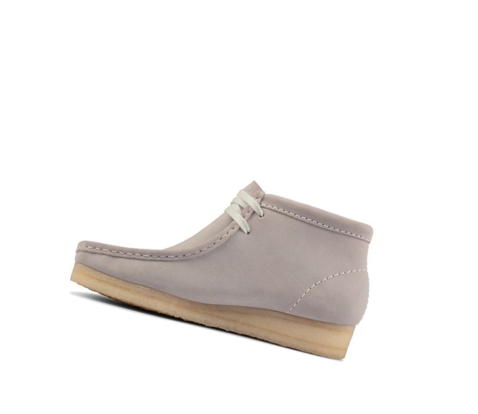 Femme Wallabee Clarks Originale Daim Bleu Grise - france QUQ-43177501