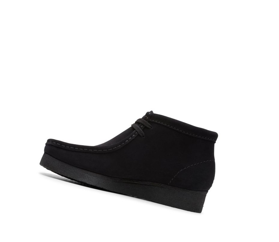 Femme Wallabee Clarks Originale Daim Noir - france PSW-89386730