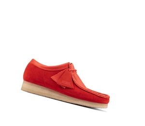 Femme Wallabee Clarks Classiche Daim Rouge - france ZGI-00956855