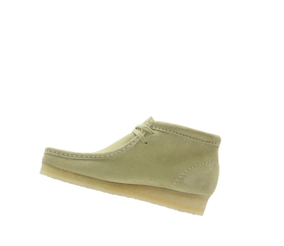 Femme Wallabee Clarks Originale Daim Vert Clair - france YLQ-95512514