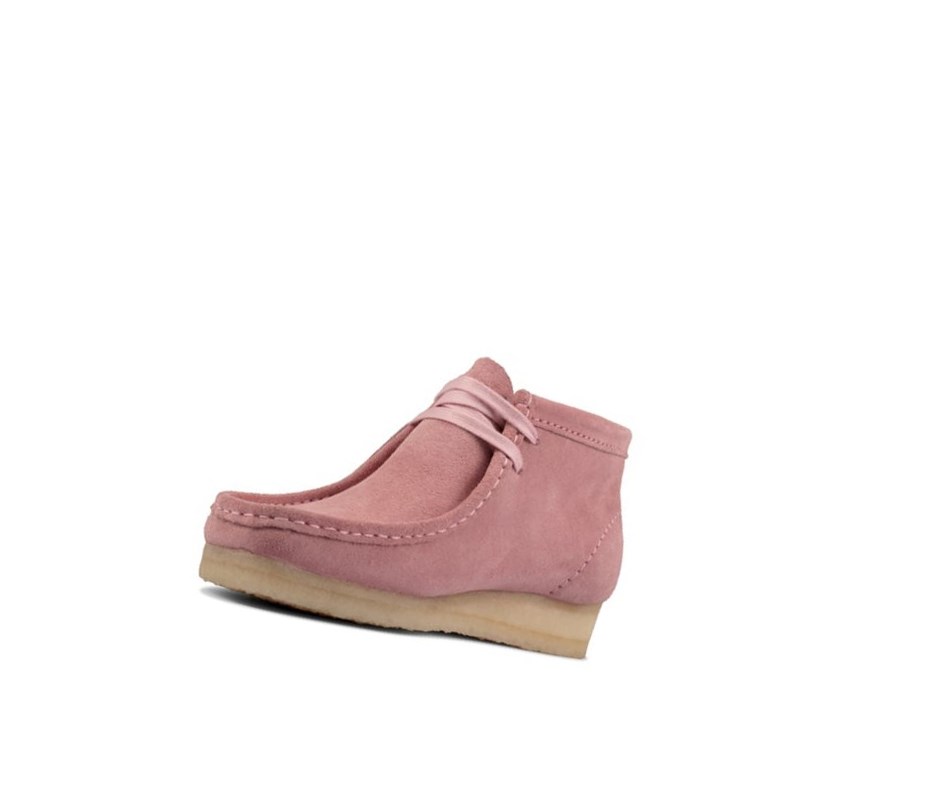 Femme Wallabee Clarks Originale Daim Rose - france YFQ-97235065