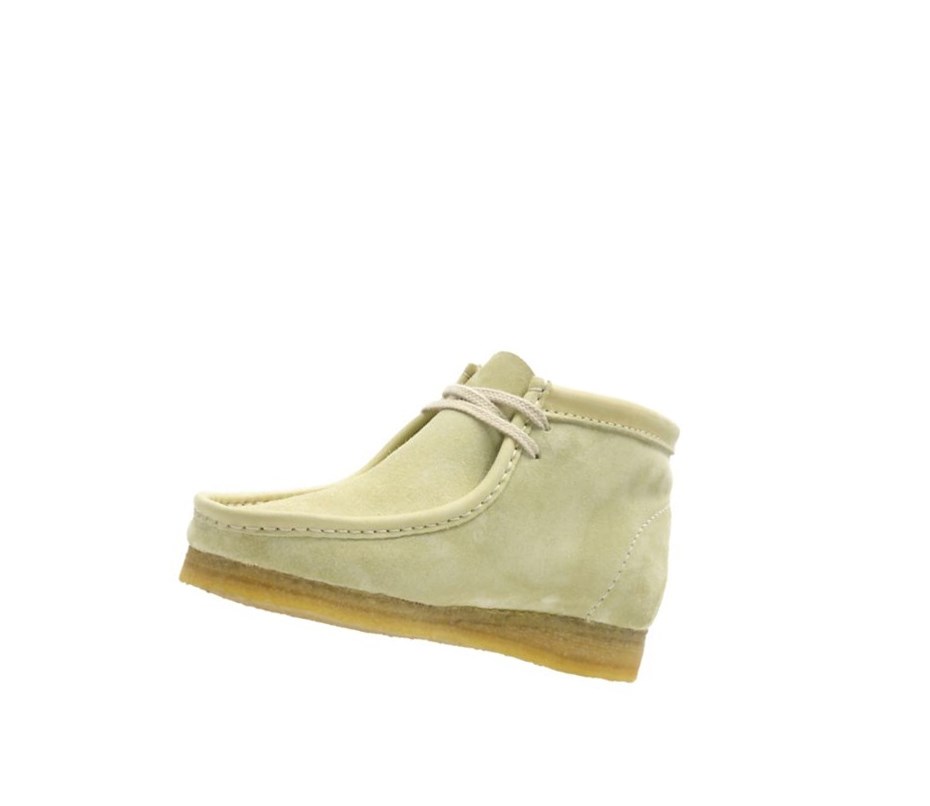 Femme Wallabee Clarks Originale Daim Vert Clair - france IUR-91523386