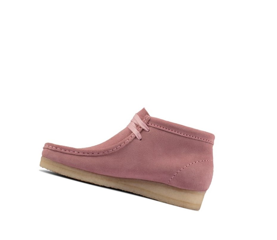 Femme Wallabee Clarks Originale Daim Rose - france YFQ-97235065