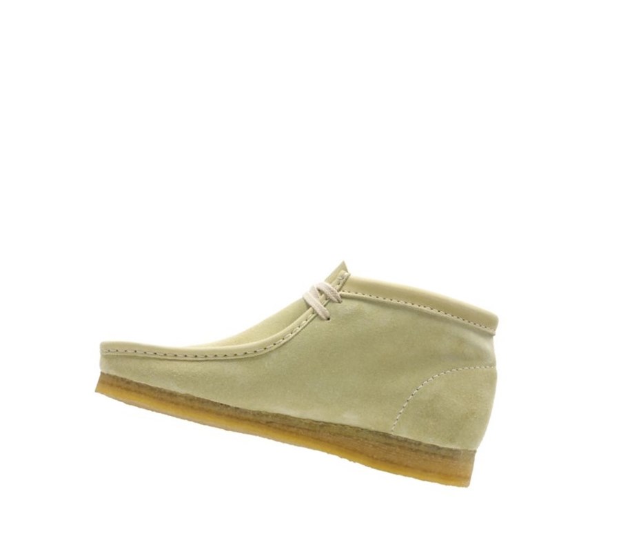 Femme Wallabee Clarks Originale Daim Vert Clair - france IUR-91523386